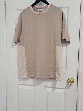 Another Two-Tone Beige & Cream Short Sleeve Men’s  T- Shirt